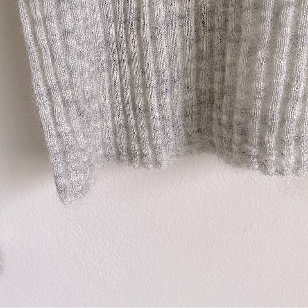 rag & bone ANGORA WOOL RIB KNIT LIGHTWEIGHT DONNA CREWNECK SWEATER Gray S - Picture 6 of 9